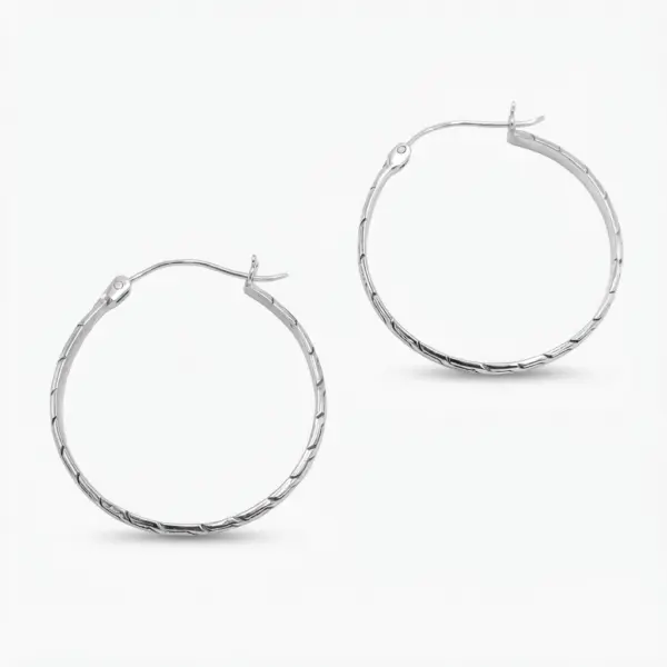 anting hoop silver