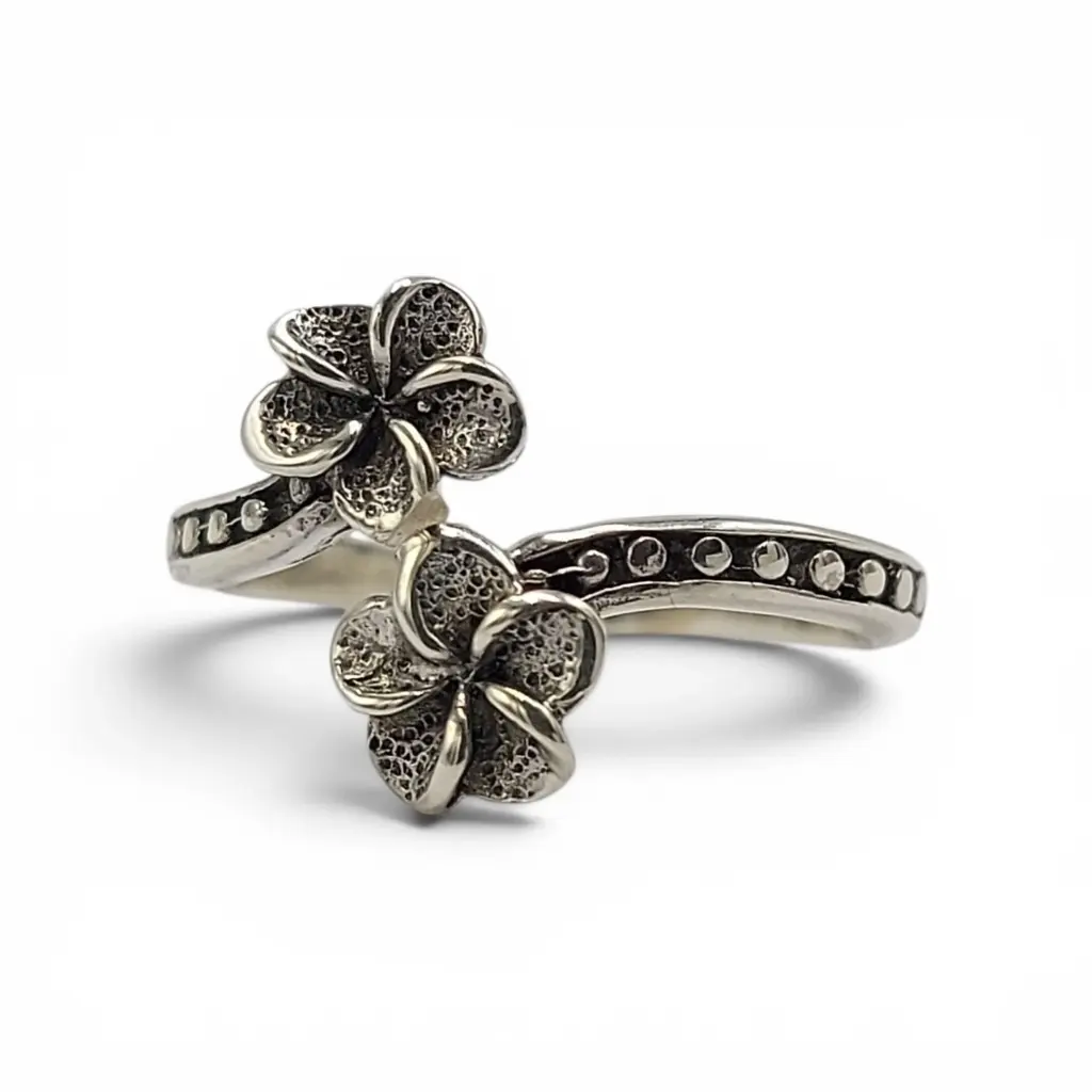 cincin perak bunga