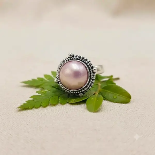 Cincin Perak Mabe Mutiara Asli R685