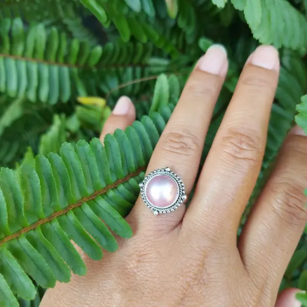 Cincin Perak Mabe Mutiara Asli R685