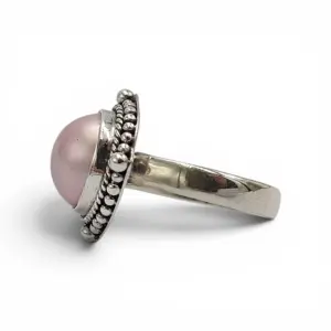 Cincin Perak Mabe Mutiara Asli R685 - Gambar 2