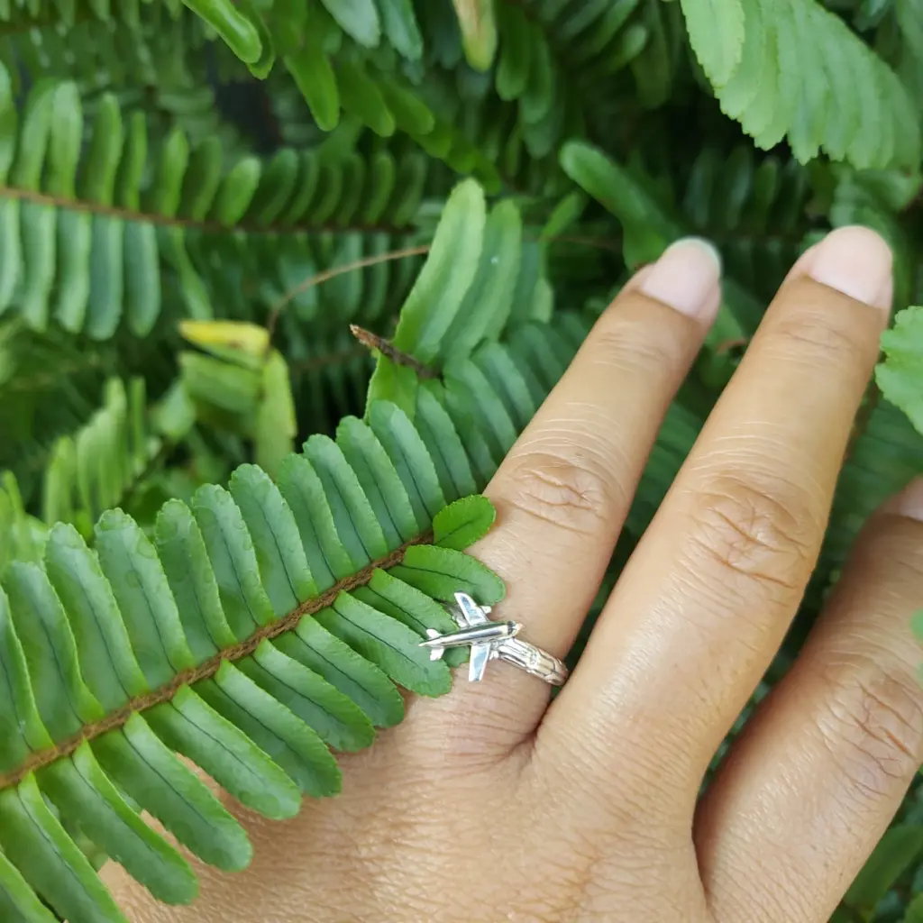 Cincin Pesawat Perak Asli 925 R710NG