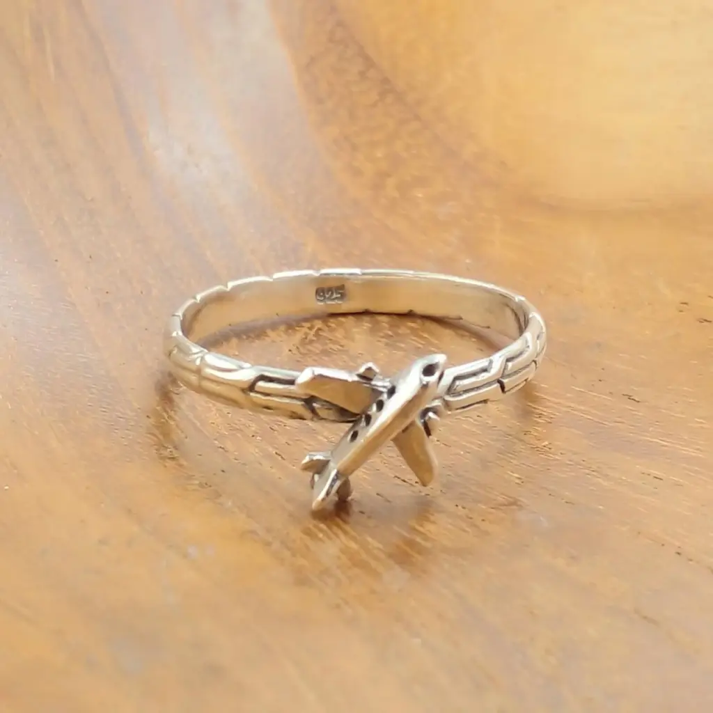 Cincin Pesawat Perak Asli 925 R710NG