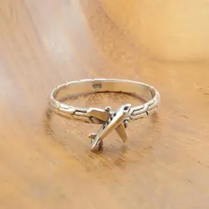 Cincin Pesawat Perak Asli 925 R710NG - Gambar 3