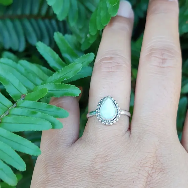 Cincin Larimar Perak Wanita Asli 925 R732