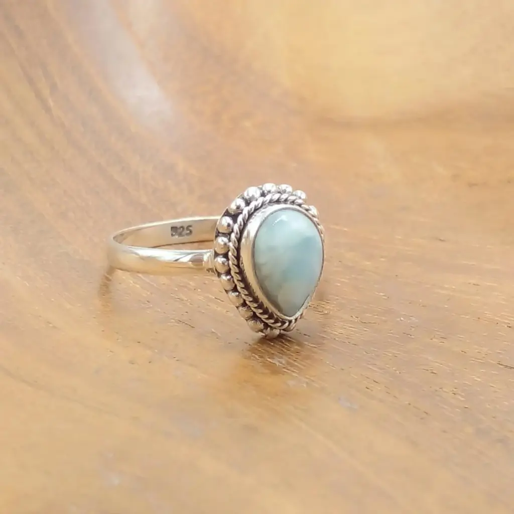 Cincin Larimar Perak Wanita Asli 925 R732