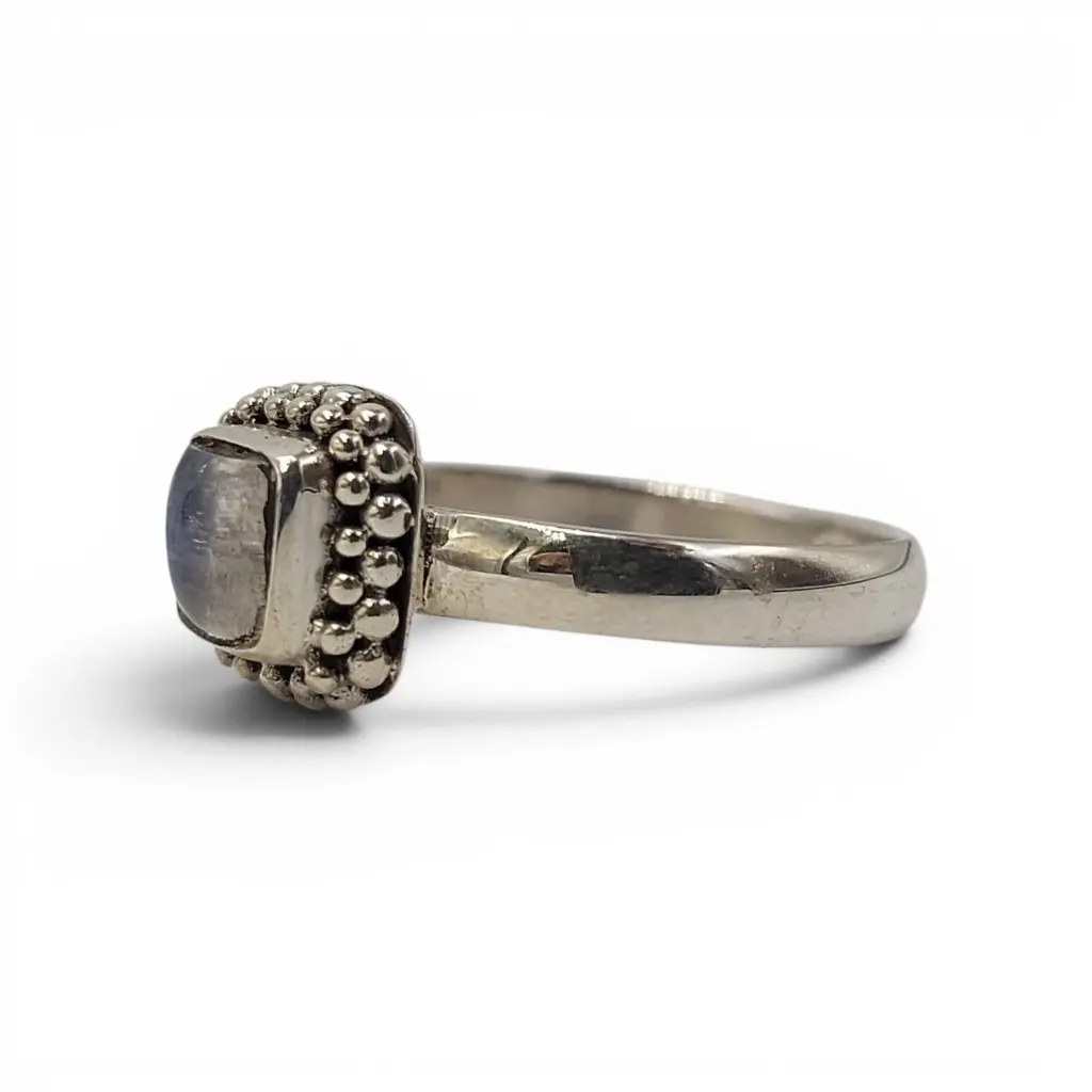 Cincin Perak 925 Moonstone Asli R736