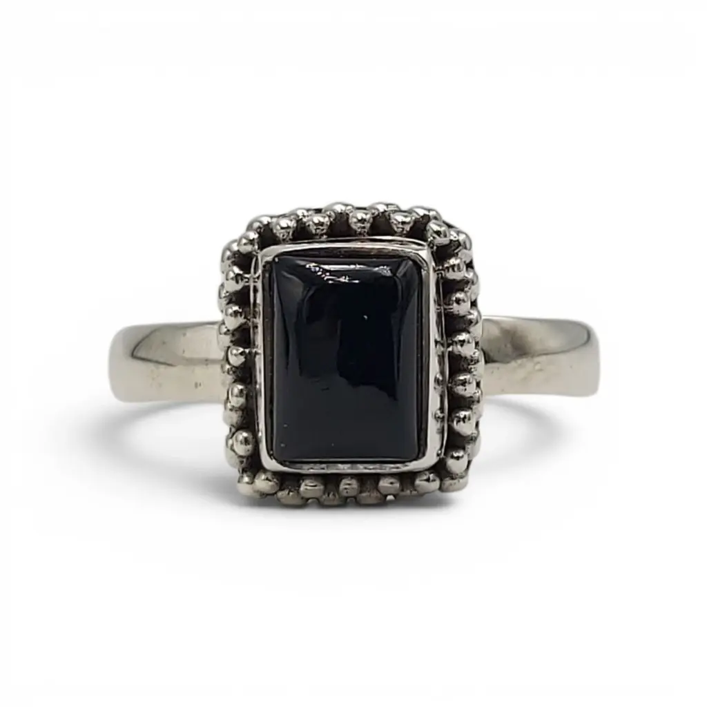 cincin perak onyx wanita