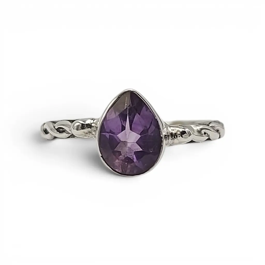 Cincin Wanita Perak Amethyst