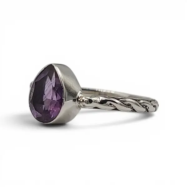 Cincin Wanita Perak Amethyst R747