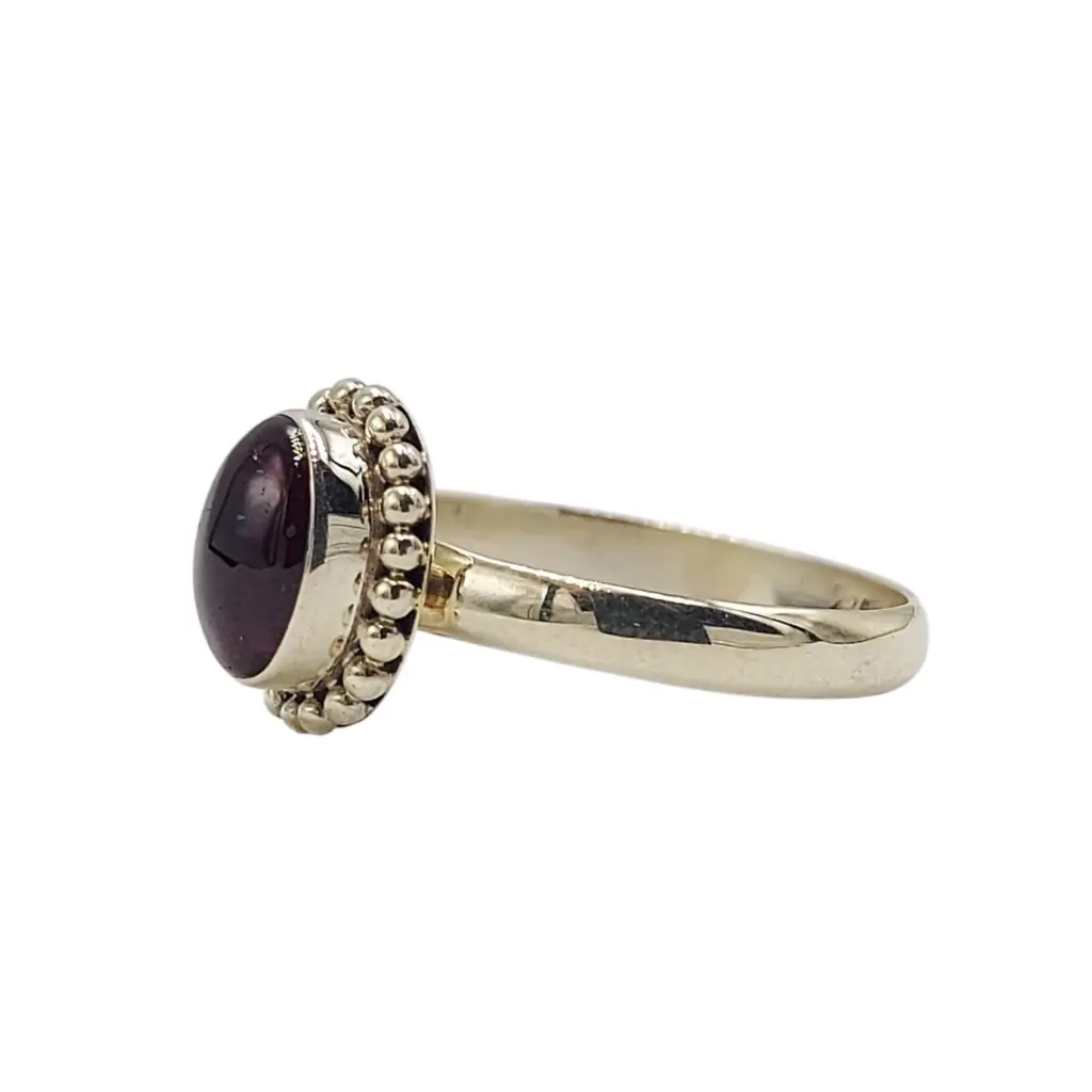 Cincin Perak 925 Garnet Asli R759