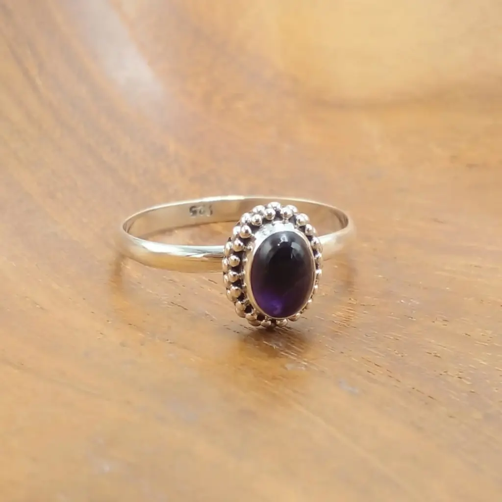 Cincin Perak 925 Permata Asli R762