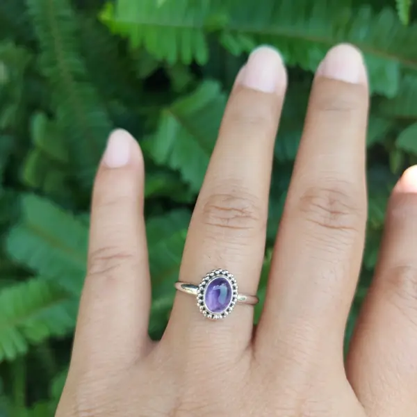 Cincin Perak 925 Permata Asli R762