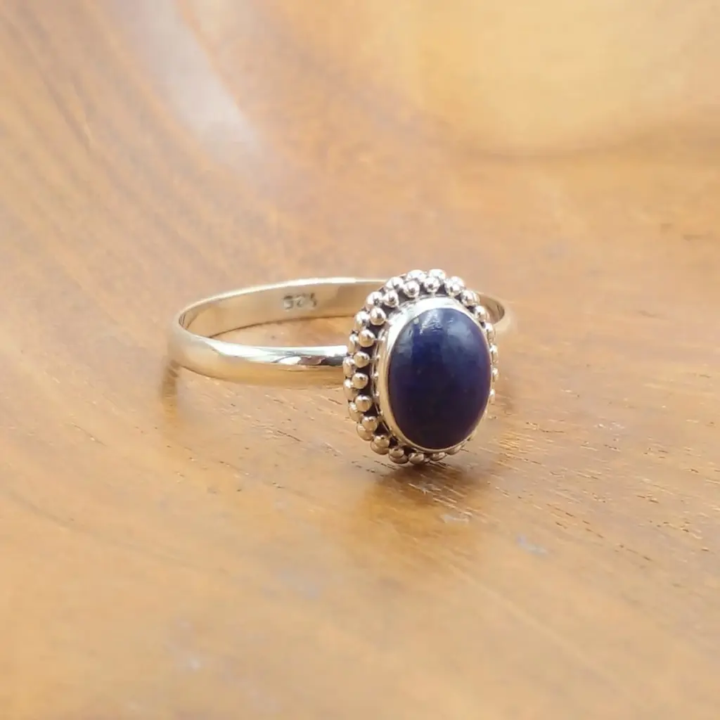 Cincin Perak 925 Permata Asli R762