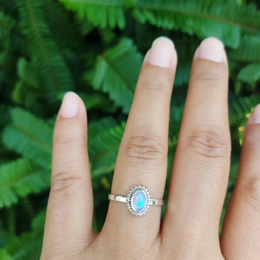 Cincin Perak 925 Wanita Moonstone R764