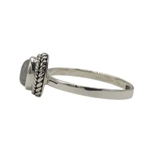 Cincin Perak 925 Wanita Moonstone R764 - Gambar 2