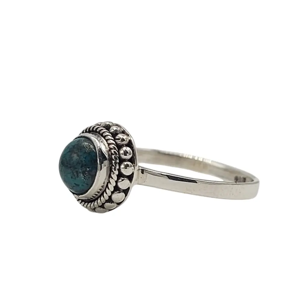 Cincin Perak Wanita Permata Turquoise R766