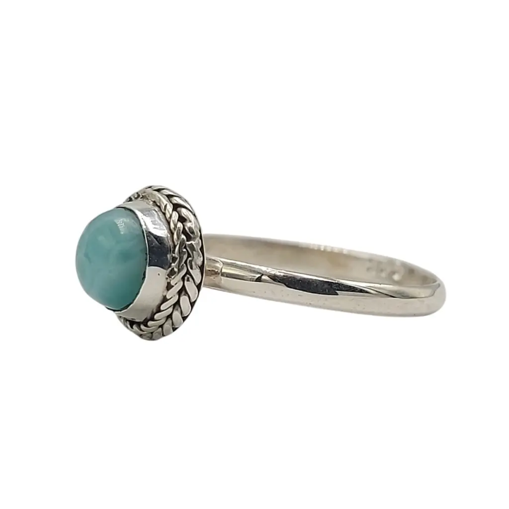 Cincin Perak Wanita Permata Larimar R768