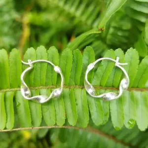 Anting Hoop Perak Asli (Hoop Twist Earrings) E1830S - Gambar 5