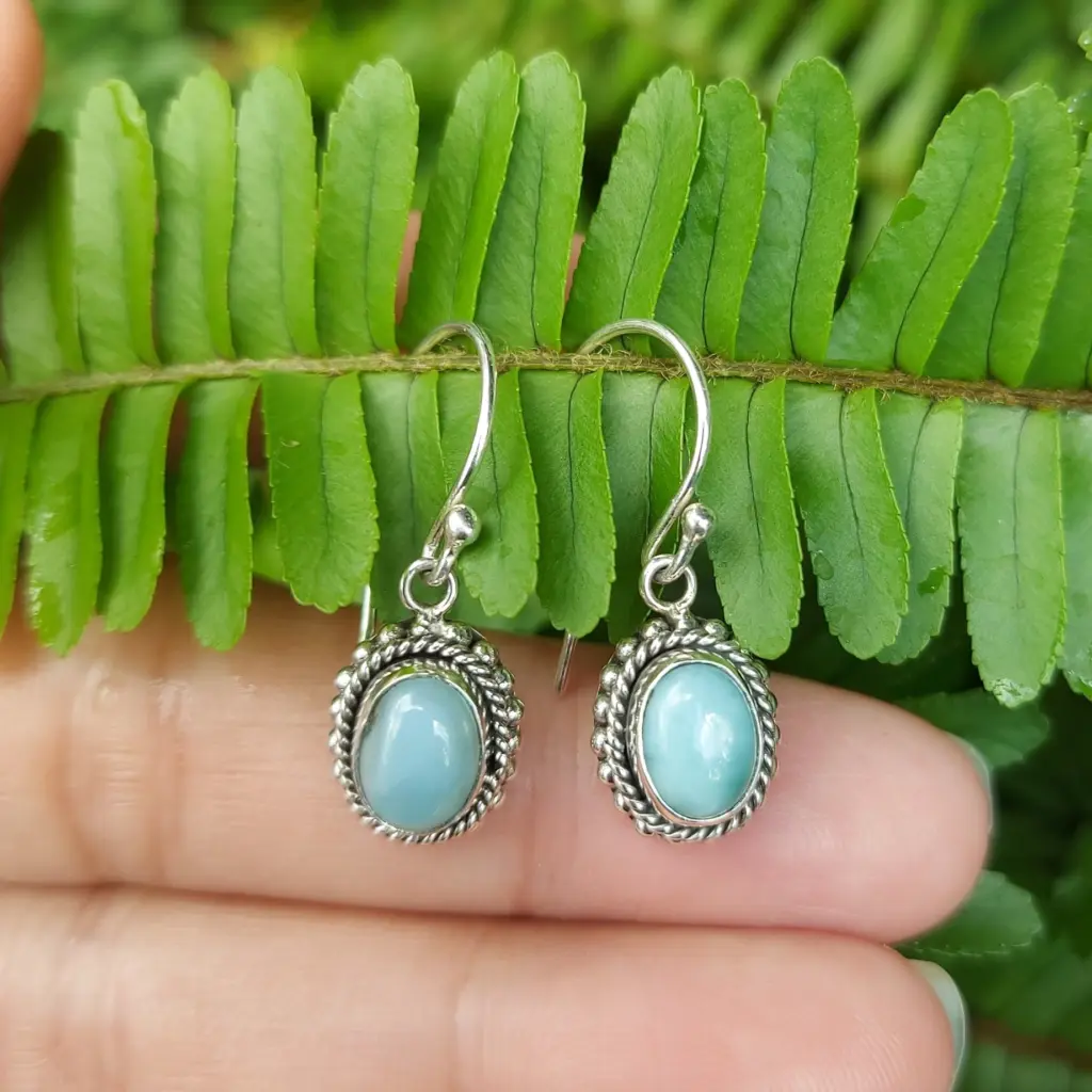Anting Dangle Permata Perak Bali Asli (Twisted Wire - Jawan) E1858