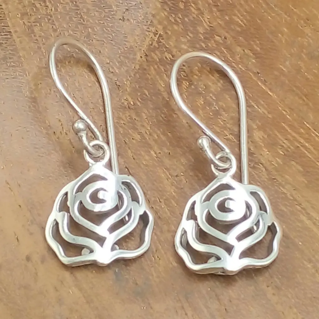 Anting Mawar Perak 925 Asli E1941