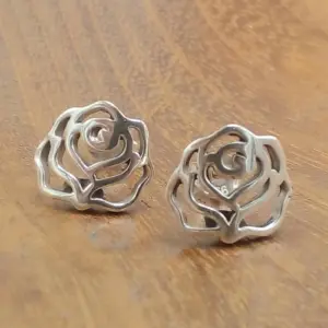 Anting Tusuk Mawar Perak 925 Asli E1942 - Gambar 3