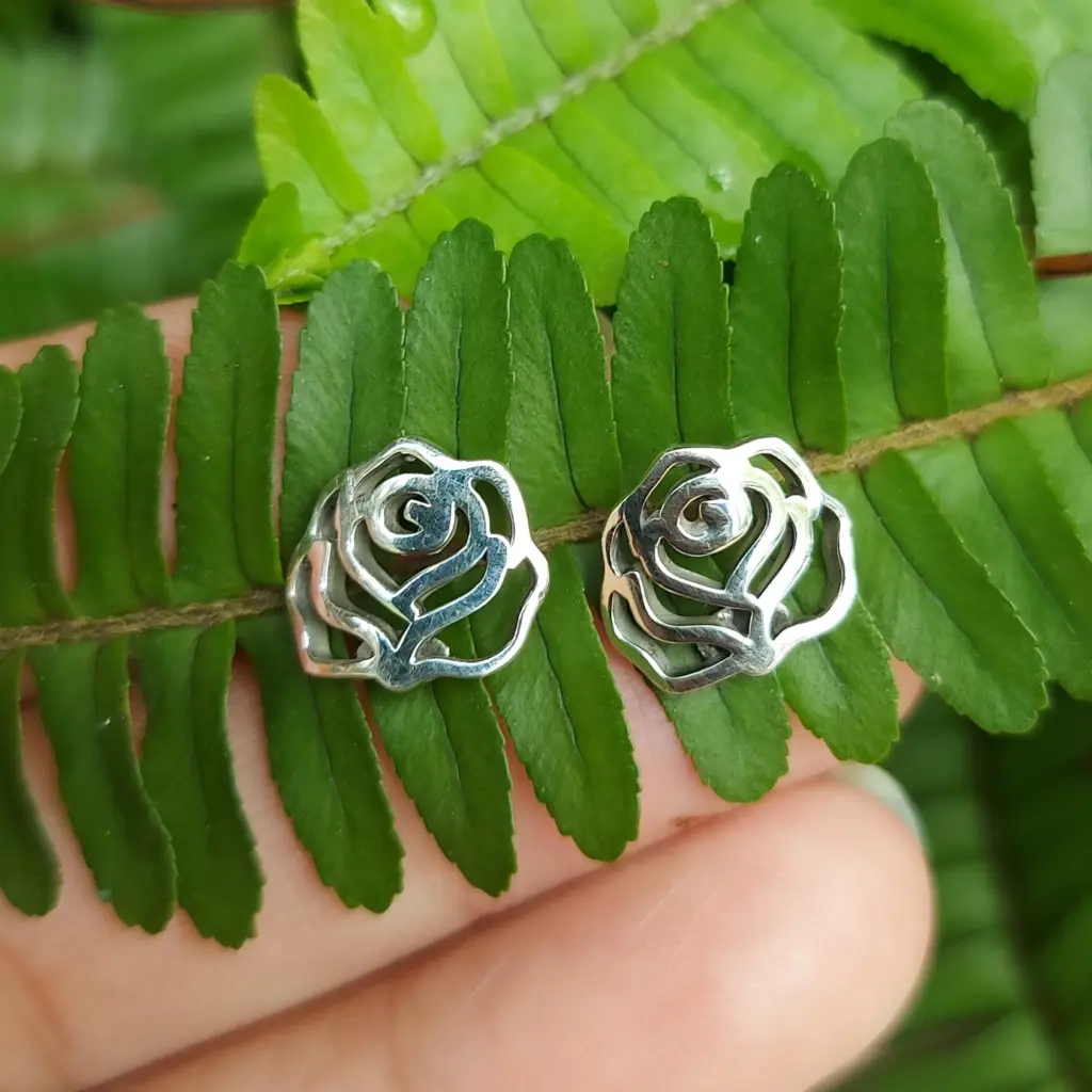 Anting Tusuk Mawar Perak 925 Asli E1942