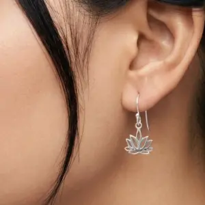 Anting Lotus Perak 925 Asli E1943 - Gambar 4