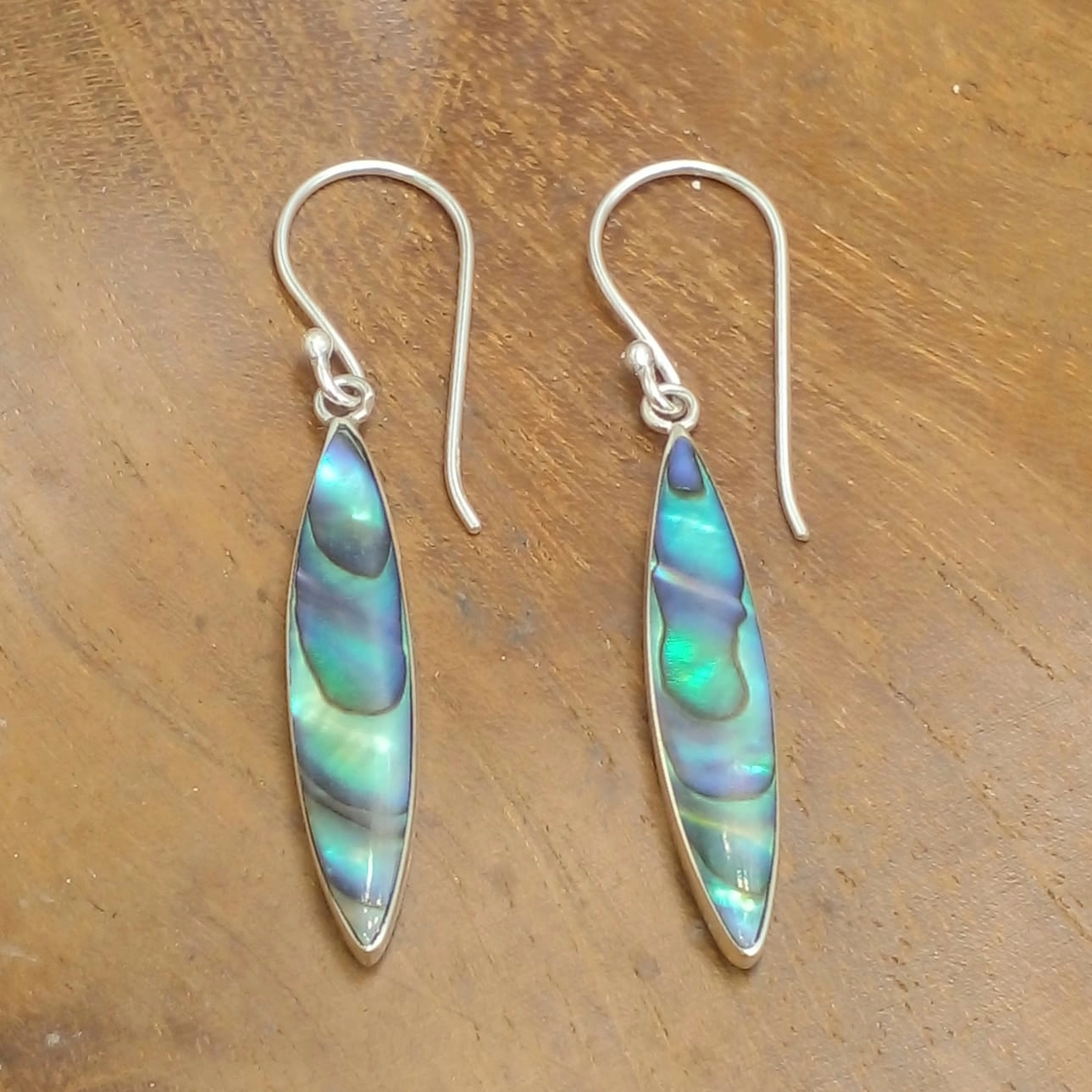 Anting Perak Kerang Markis Panjang (Shell Earrings) E1958 - Gambar 3