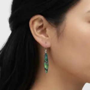 Anting Perak Kerang Markis Panjang (Shell Earrings) E1958 - Gambar 6
