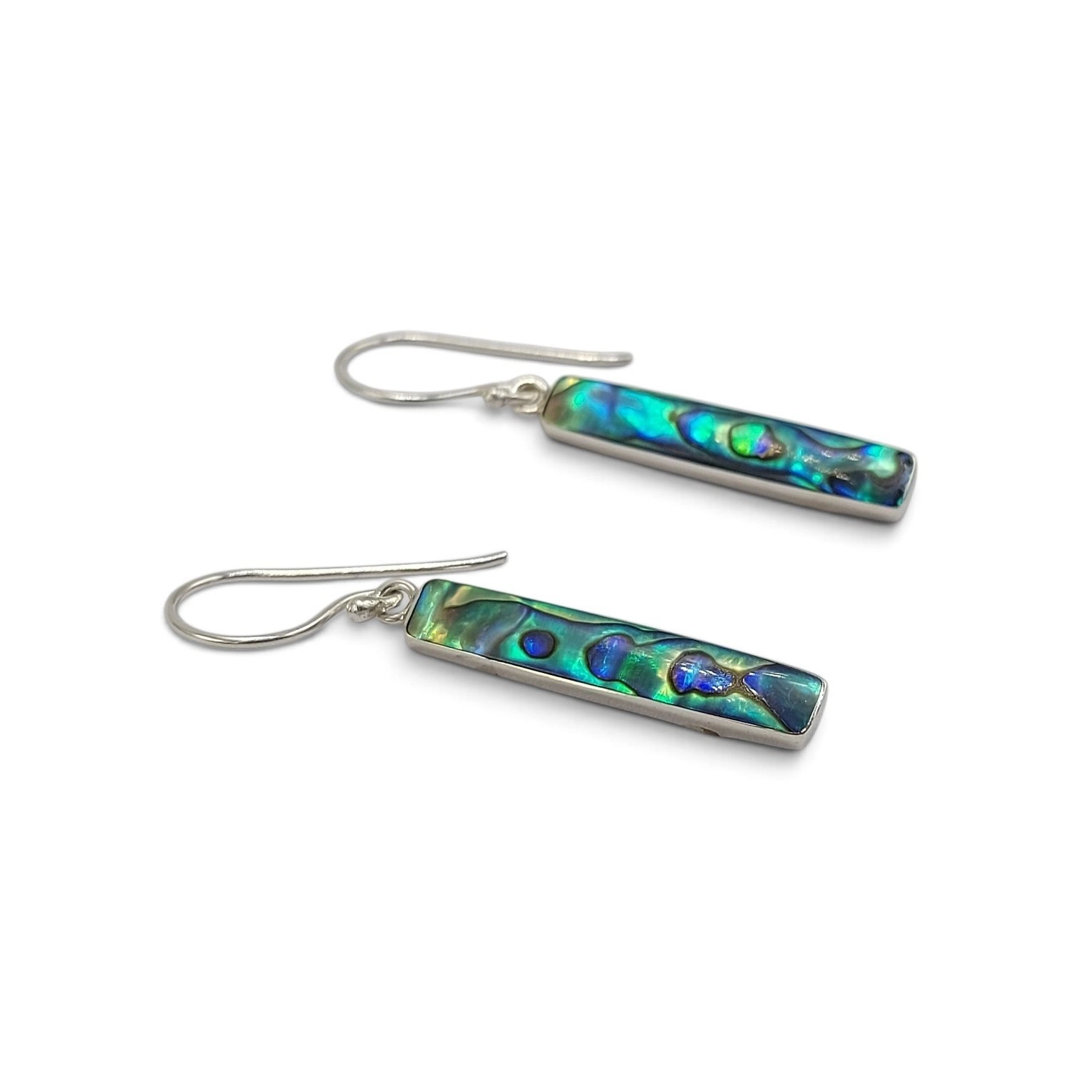 Anting Perak Kerang Persegi Panjang (Shell Earrings) E1959 - Gambar 2