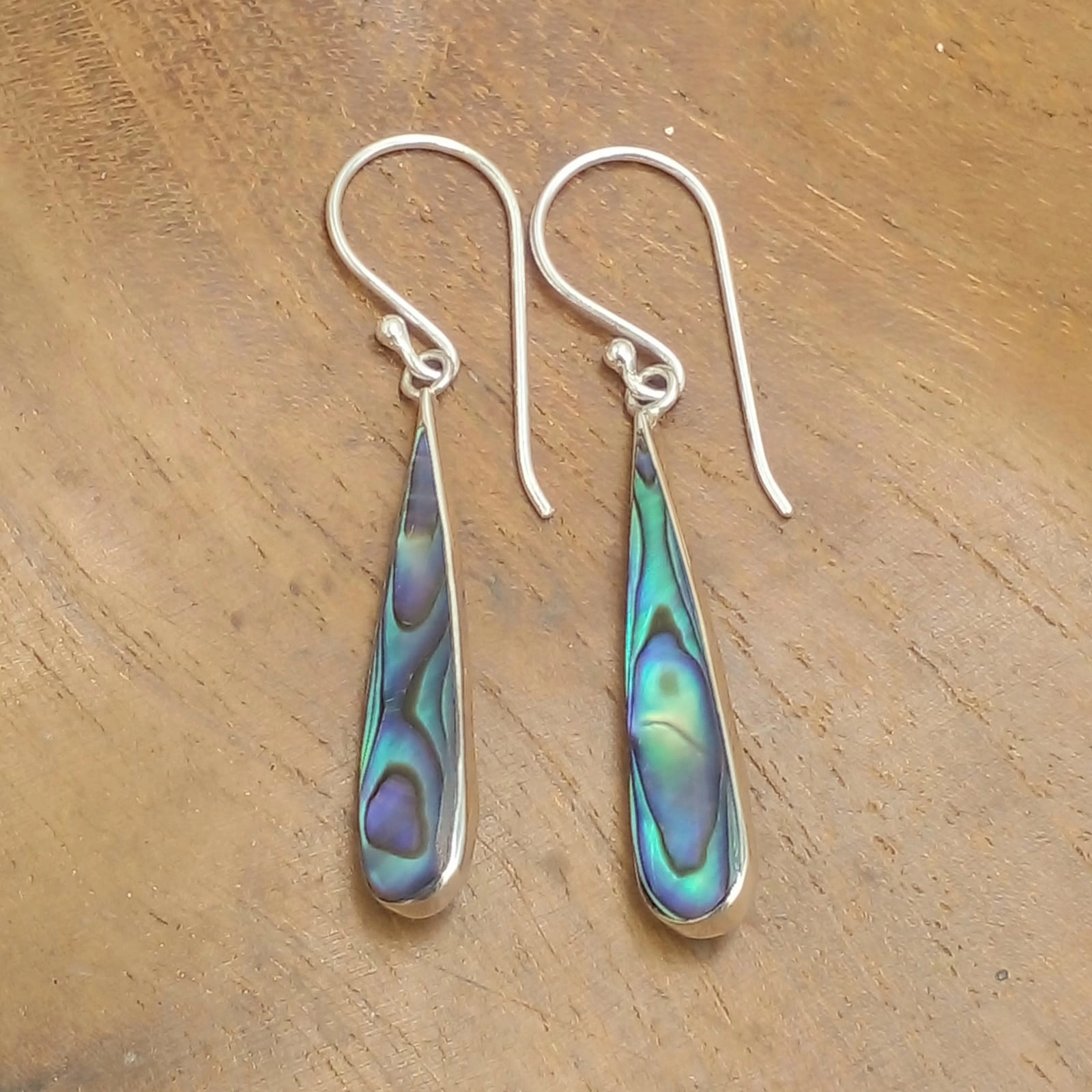 Anting Perak Kerang Tetes Panjang (Shell Earrings) E1960 - Gambar 3