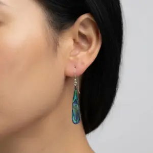 Anting Perak Kerang Tetes Panjang (Shell Earrings) E1960 - Gambar 6