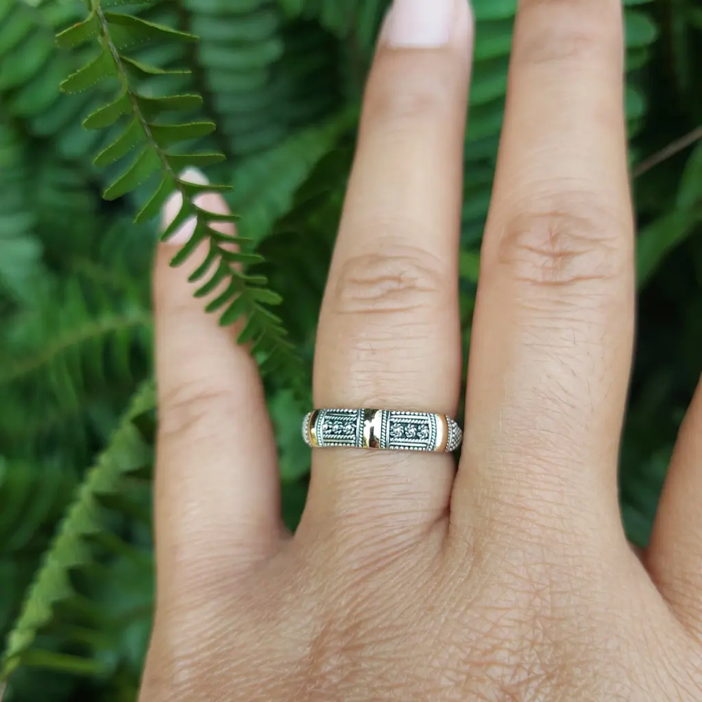 Cincin Perak Bali | Bali Band Rings R467