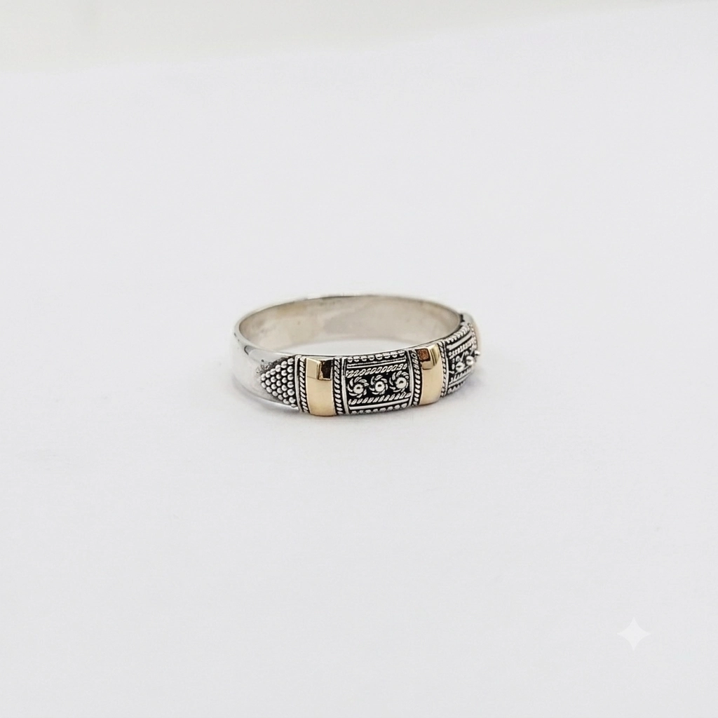 Cincin Perak Bali | Bali Band Rings R467