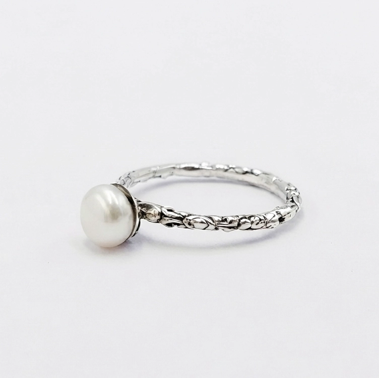 Cincin Perak 925 Wanita Mutiara (Bun) R683