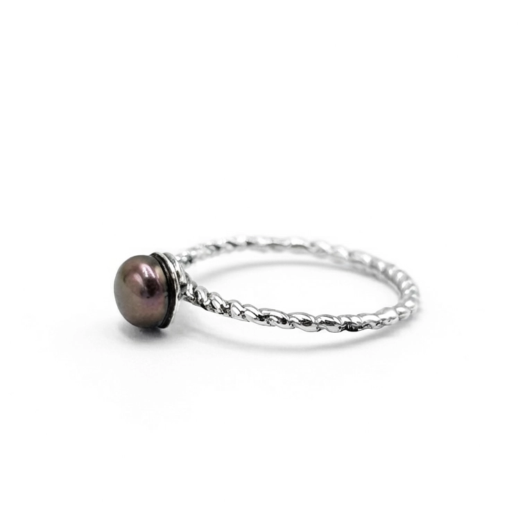 Cincin Perak 925 Wanita Mutiara (Twist) R684