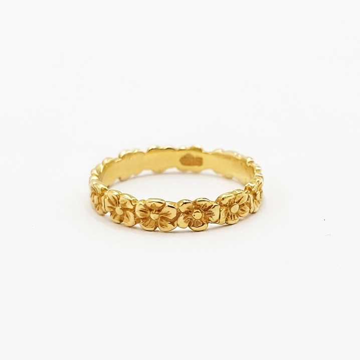 Cincin Perak Motif Bunga