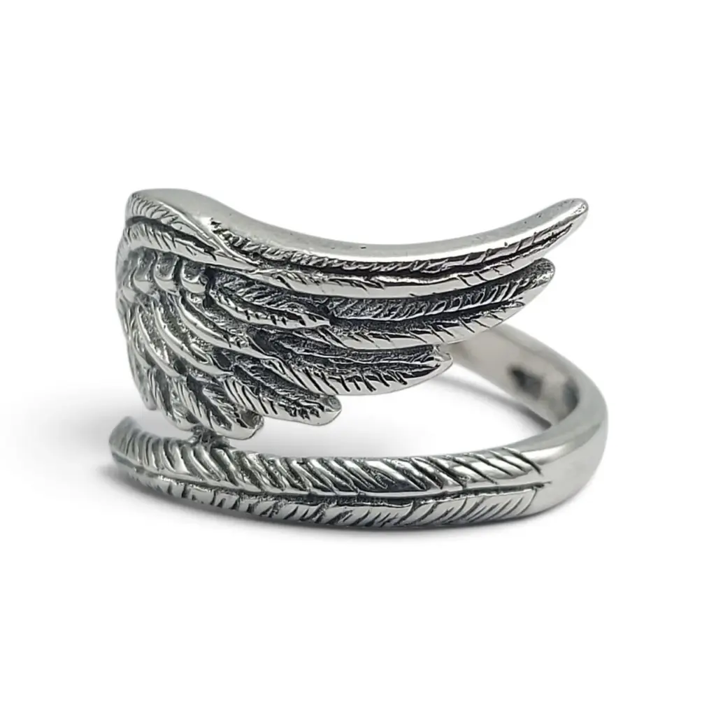 Cincin Sayap Malaikat Perak Asli R791
