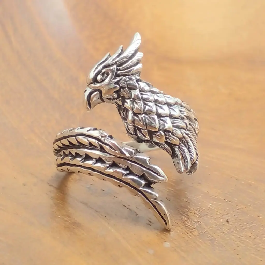 Cincin Phoenix Perak Asli R792