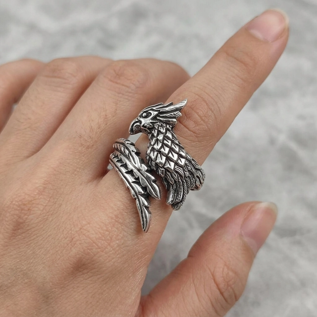 Cincin Phoenix Perak Asli R792