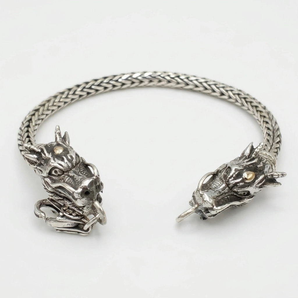 Gelang Kepala Naga Perak