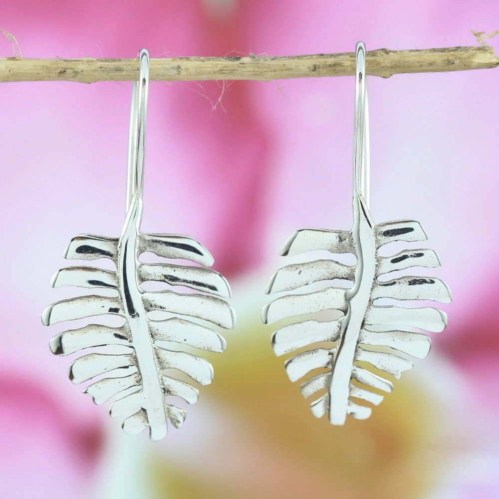 Anting Perak 925 Asli Motif Daun Monstera E1499