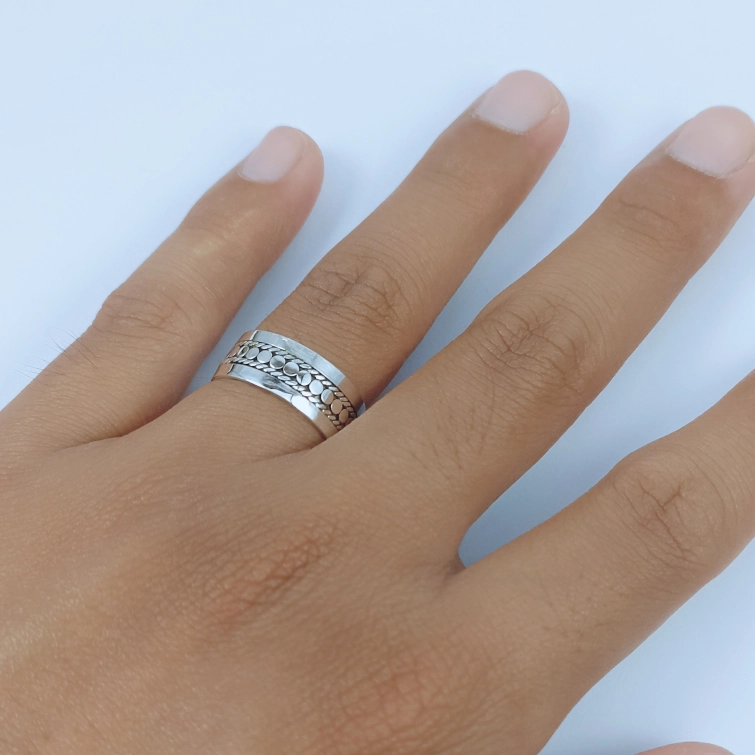 Cincin Perak 925 Asli Bali (Band Ring) R438