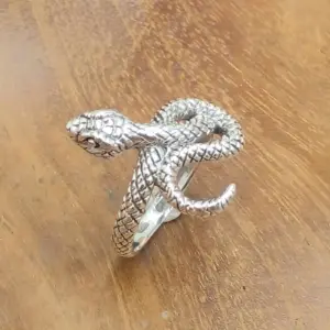 Cincin Perak Ular Asli Bali R794 - Gambar 3