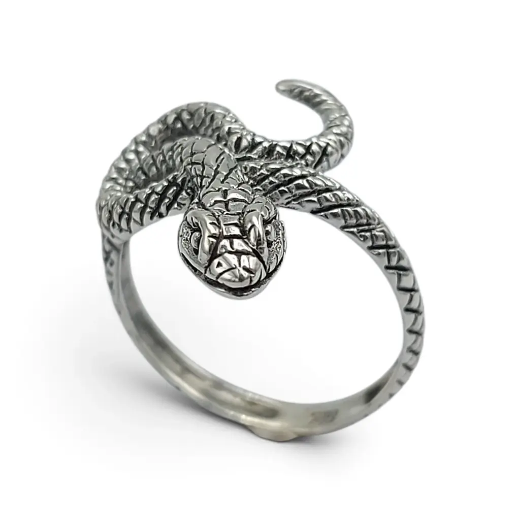 Cincin Perak Ular Asli Bali R794