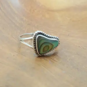 Cincin Perak Abalone Asli R798 - Gambar 4