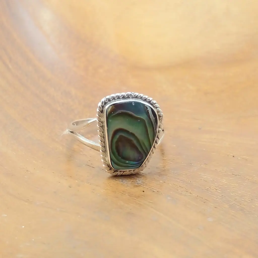 Cincin Perak Abalone Asli R798